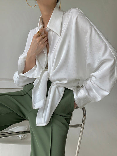Damenbluse Baumwollmix Oversized Casual