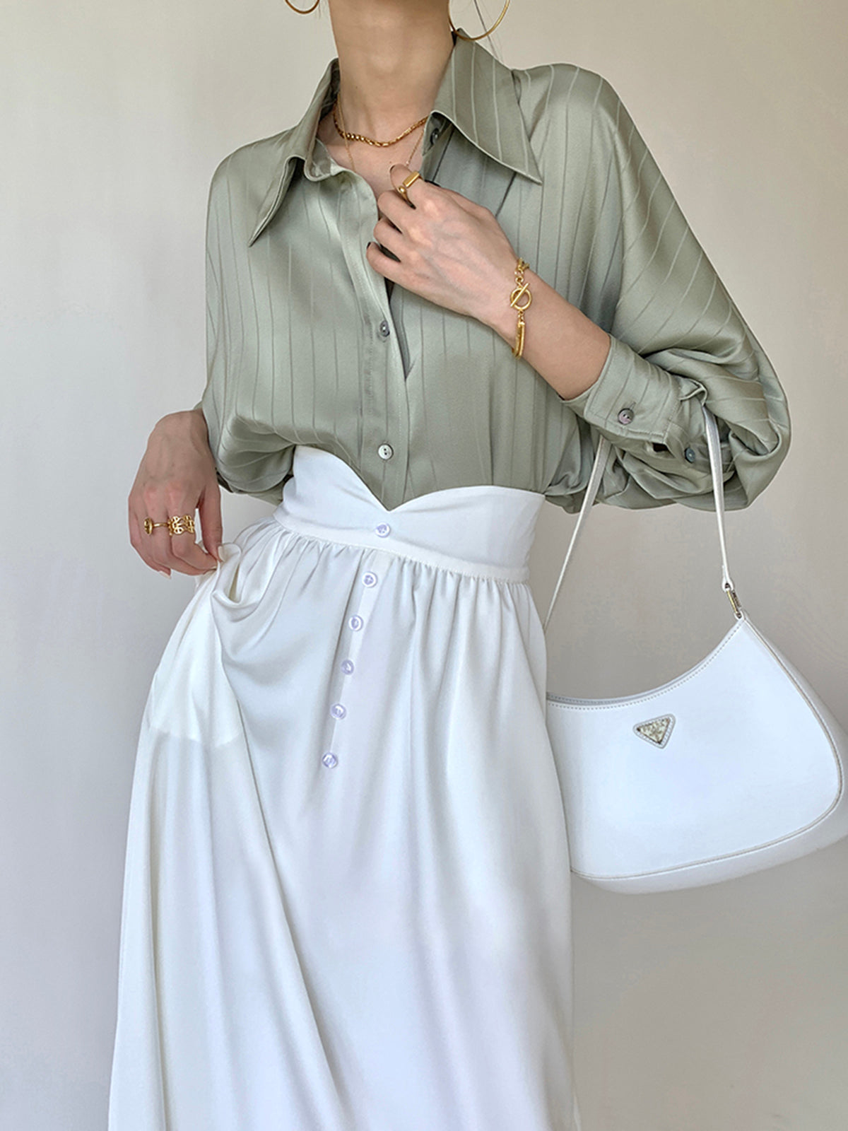 Damenbluse Baumwollmix Oversized Casual