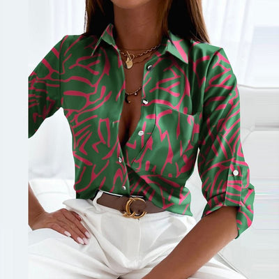 Damenbluse mit Umlegekragen aus Hochwertigen Materialien – Elegante Bluse für Festliche Anlässe