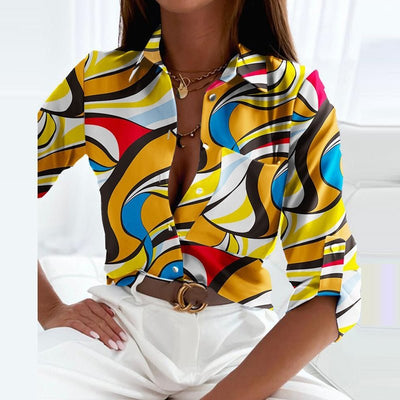 Damenbluse mit Umlegekragen aus Hochwertigen Materialien – Elegante Bluse für Festliche Anlässe