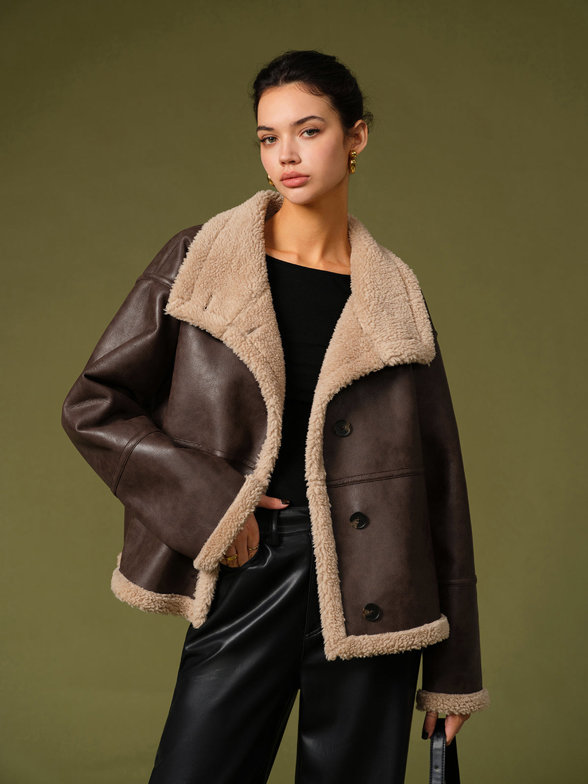 Elegante Fleecejacke im Shift-Stil für Damen
