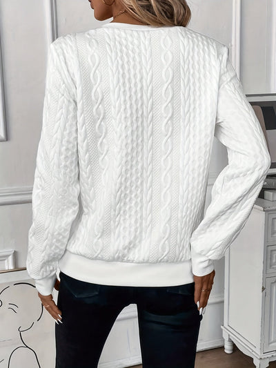 Damenpullover Zip-Up Aus Weichem Material Klassischer Schnitt