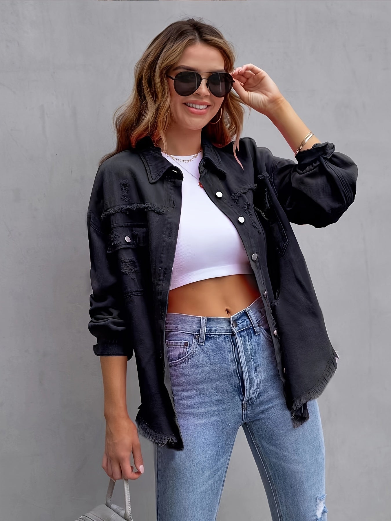 DenimCharm™ – Stylische Damen Jeansjacke für jeden Anlass