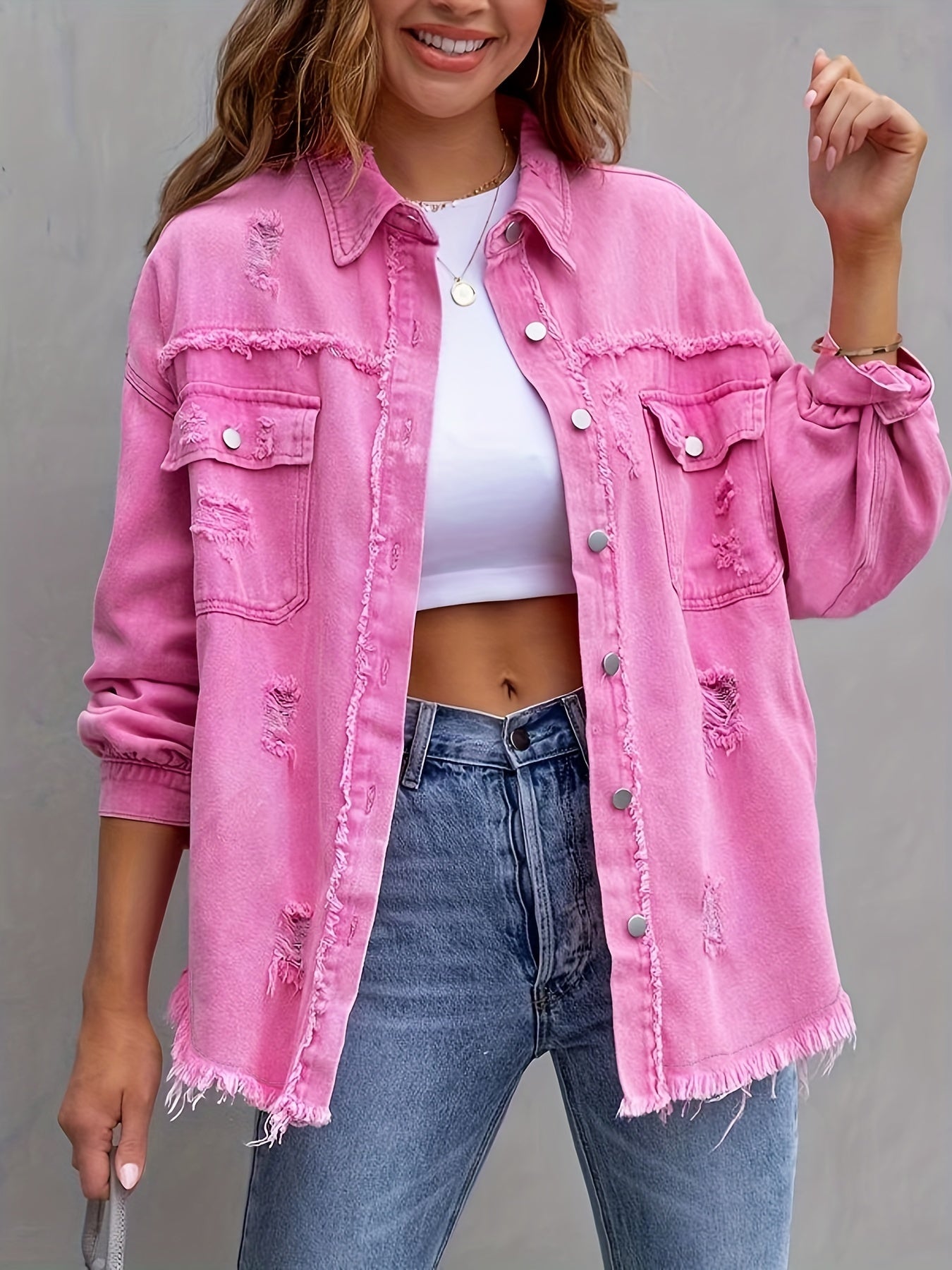 DenimCharm™ – Stylische Damen Jeansjacke für jeden Anlass