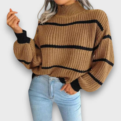 Amelithra – Rollkragenpullover mit Streifen