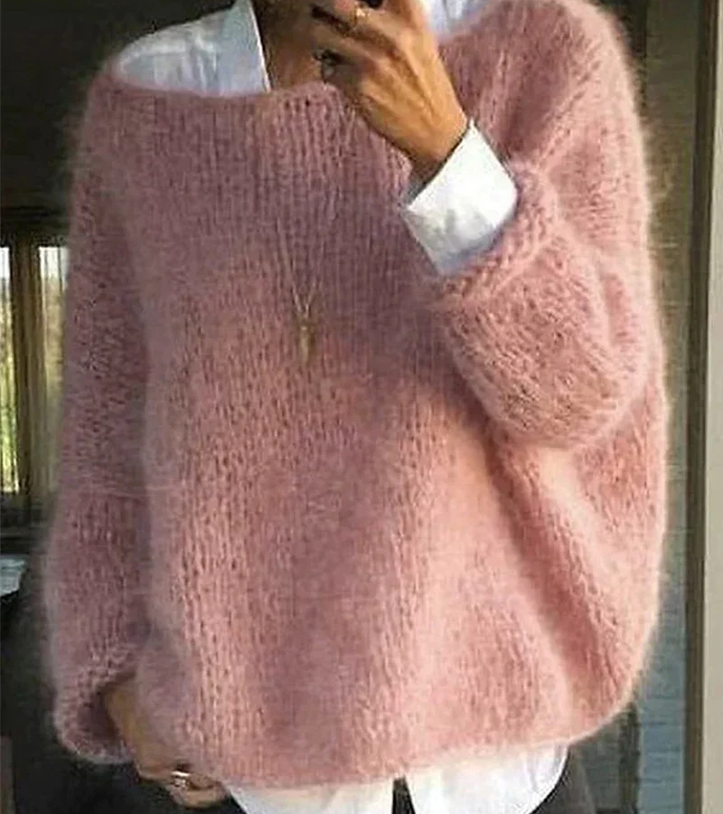 Damen Oversize Strickpullover | Weich & Kuschelig