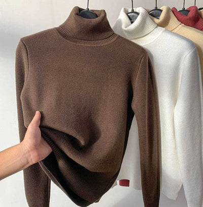 Damen Rollkragen-Pullover aus reiner Alpakawolle - Extra Warm & Weich