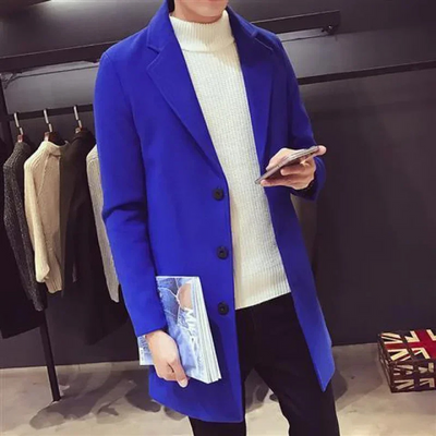 Herren Woll-Mantel Elegante Business Jacke - Büro und Freizeit