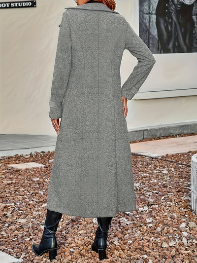 Damen Wintermantel mit Reverskragen - Warme Wollmischung für Eleganz & Komfort