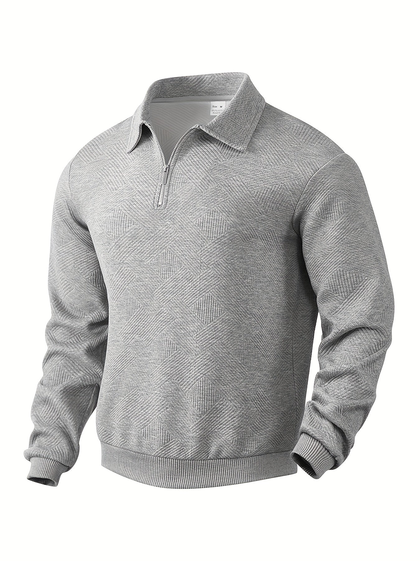 Herren Vintage Strickjacke mit geometrischem Reißverschluss-Muster