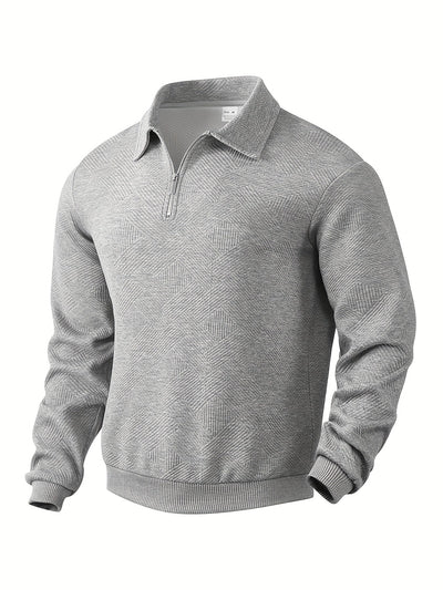 Herren Vintage Strickjacke mit geometrischem Reißverschluss-Muster