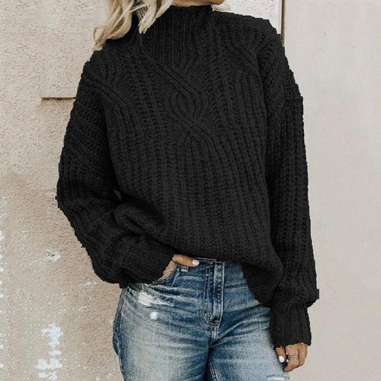 Weicher Damen Strickpullover mit Rundhalsausschnitt