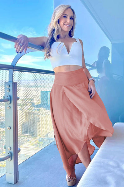 Maricela® | Unregelmäßiger Midirock mit Schlitz