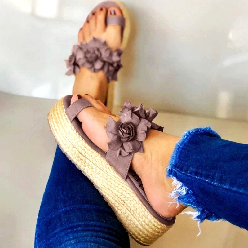 Carla - Elegante Damen Blumen Sandalen Florale Akzente