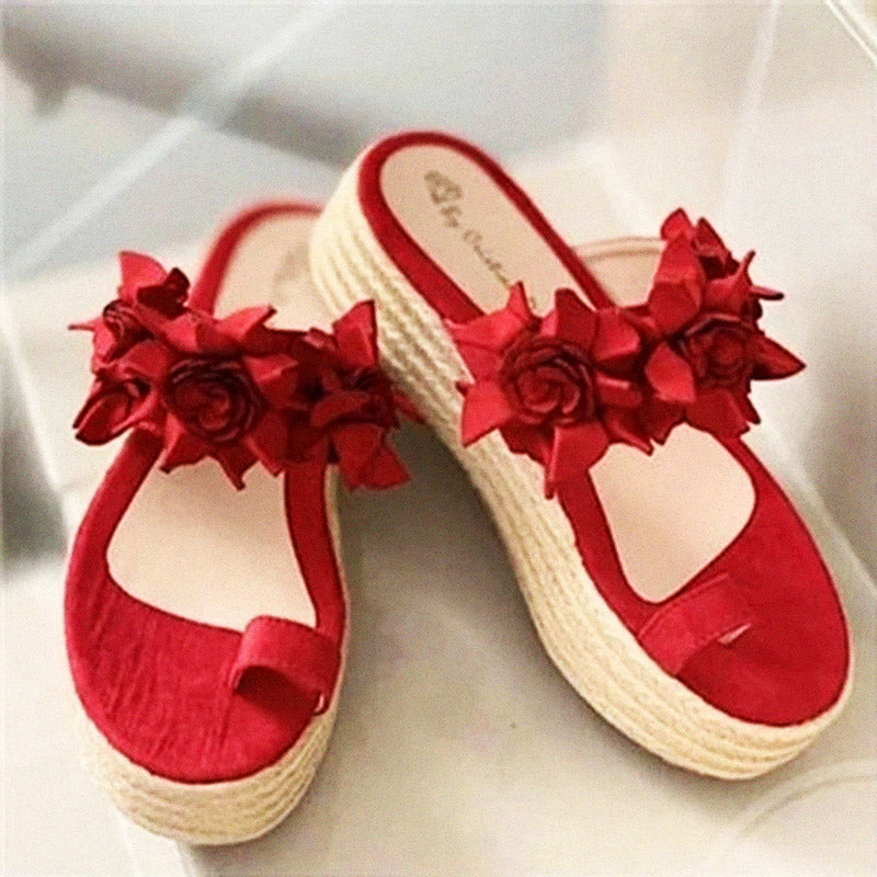 Carla - Elegante Damen Blumen Sandalen Florale Akzente