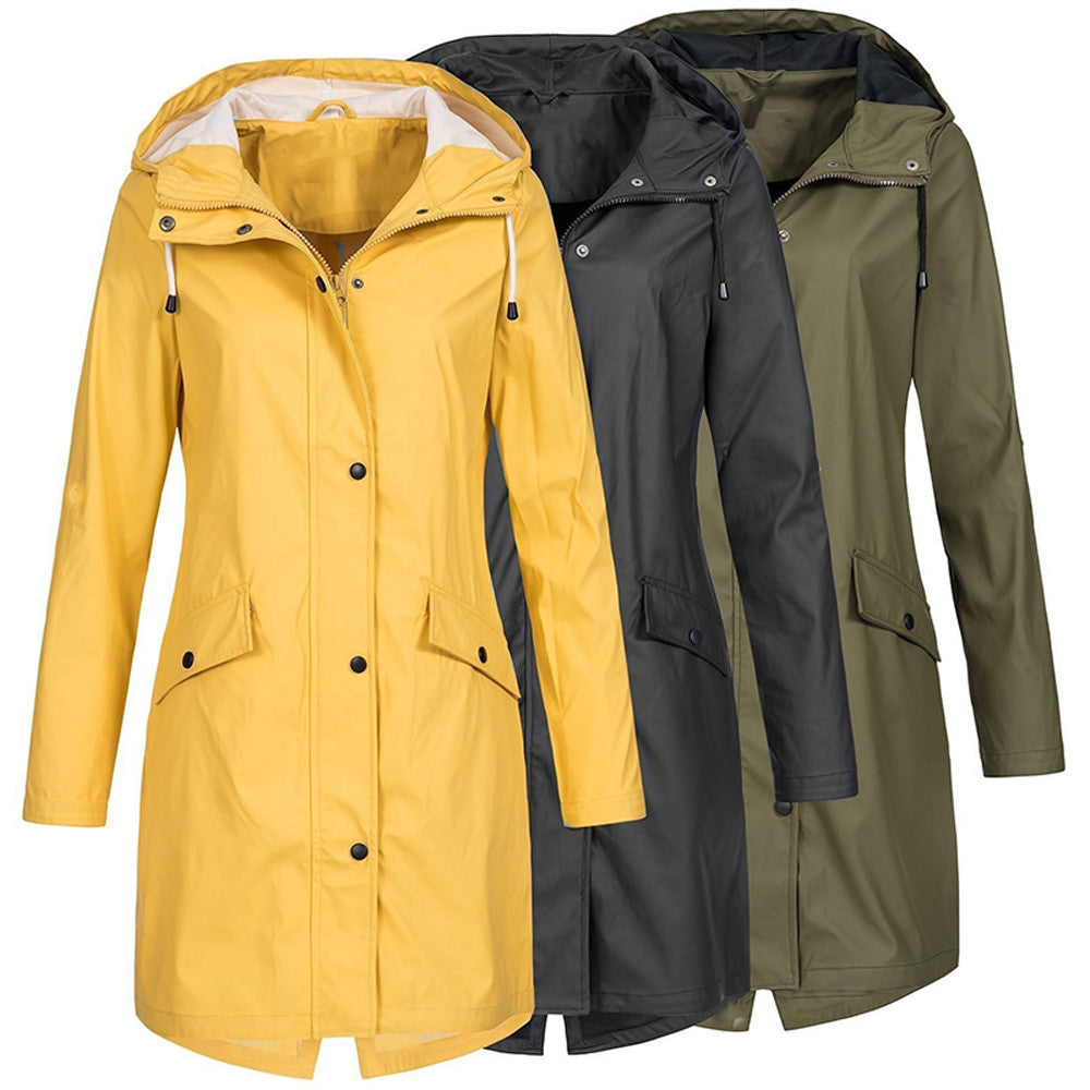 Wasserdichte Damen-Regenjacke mit Kapuze - Modern & Wetterfest