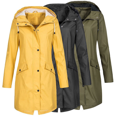 Wasserdichte Damen-Regenjacke mit Kapuze - Modern & Wetterfest
