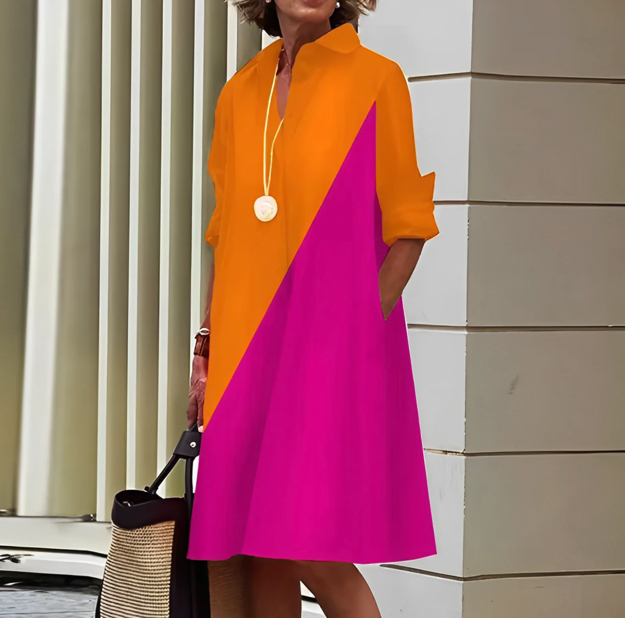 Alissa - Damen Midi-Kleid, Elegant & Bequem