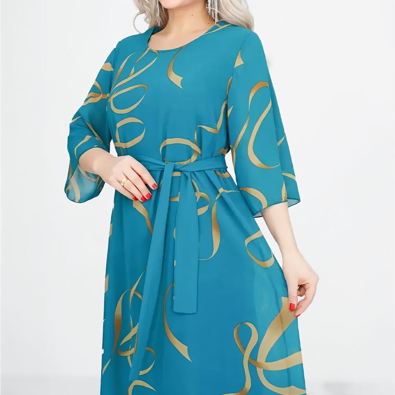 Elegante Lockere Midi-Kleid für Damen - Weich und Vielseitig