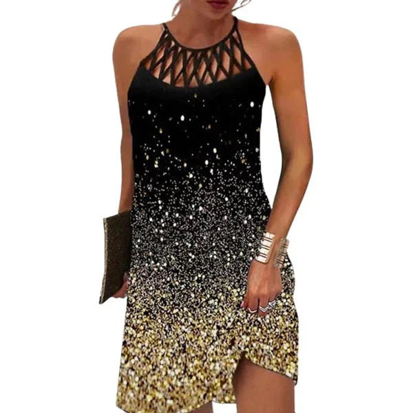 Strandkleid mit Ethnomuster | Neckholder | Luftiger Schnitt