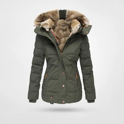 Winterjacke Damen Mit Kapuze | Wintermantel Gefüttert Mit Reißverschluss