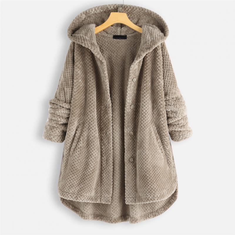 Damen Kapuzenfleece mit weicher Webstruktur