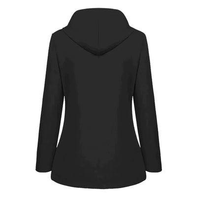 Warme stylische gefütterte Regenjacke mit Kapuze für Damen | Ideal für Herbst/Winter