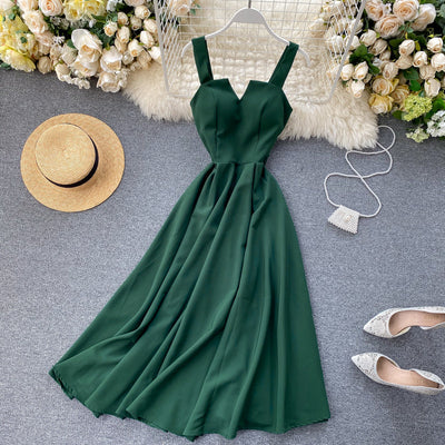 Strahlendes Gelbes Cocktailkleid ohne Ärmel
