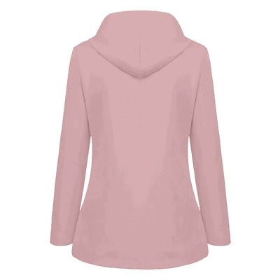 Warme stylische gefütterte Regenjacke mit Kapuze für Damen | Ideal für Herbst/Winter