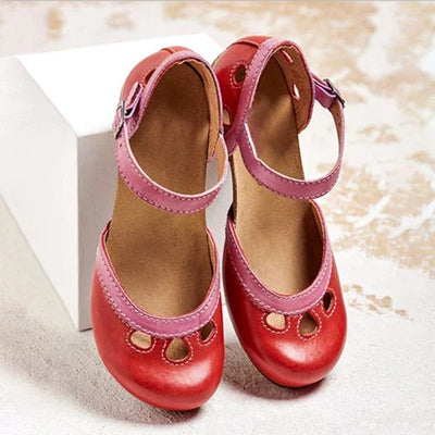 Darcey - Vintage-inspirierter Stil mit einer Retro-Ästhetik Sandalen Damen | Klassischer Riemen über dem Spann
