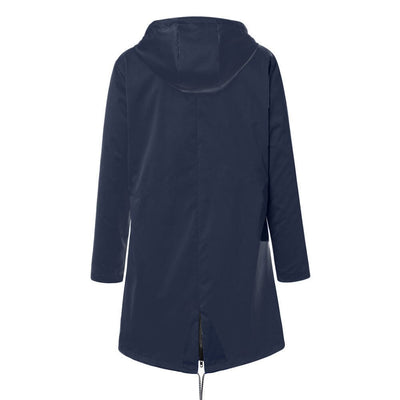 Warme lässige Fleece wasserdichte Regenjacke mit Kapuze für Damen | Perfekt für Herbst/Winter