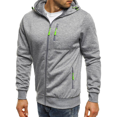 Sportliche Herren Strickjacke Mit Kapuze | Reißverschluss & Taschen