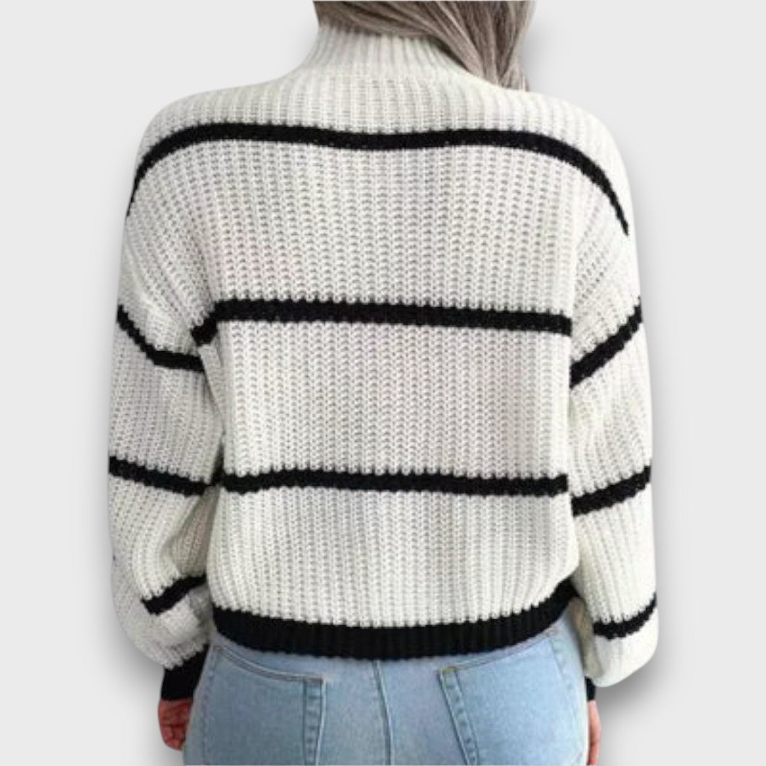 Amelithra – Rollkragenpullover mit Streifen