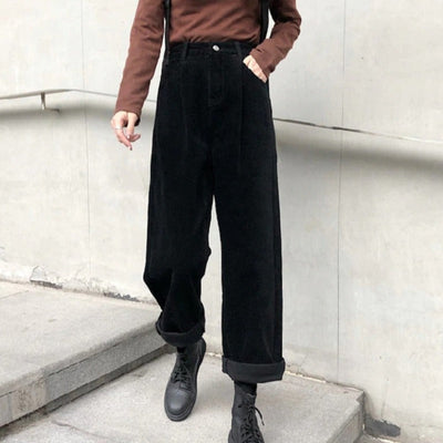 Gemütliche Damen Cordhose mit hoher Taille