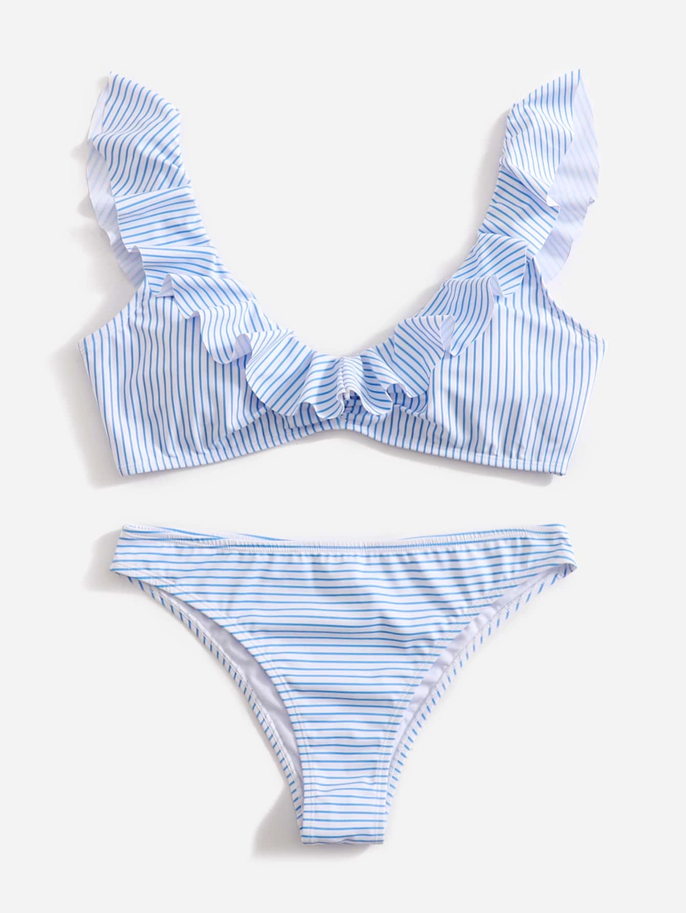 Gestreiftes Sommer Bikini Set für Damen mit maritimem Design