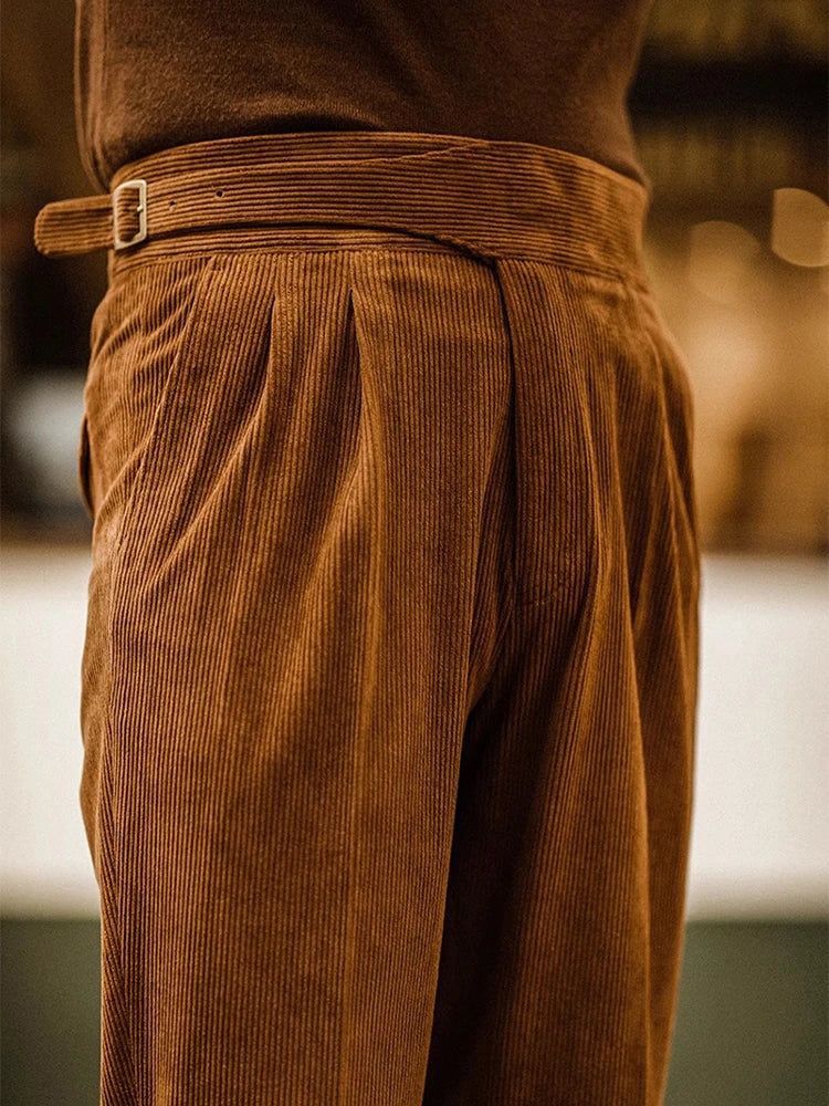 Herren Vintage Cord Hose im Retro-Schnitt