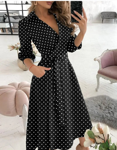 Damen Wickelkleid mit Riemen - Eleganter Schnitt, Vielseitig Tragbar