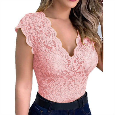 Cleony - Spitzen Sexy Elegantes Damenoberteil