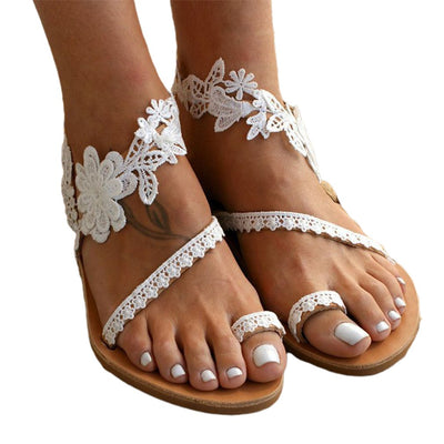 Aleena - Elegante Damen Hausschuhe mit Blumenmuster Spitze