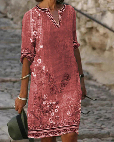 Zara | Minikleid mit Retro Blumenmuster