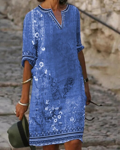 Zara | Minikleid mit Retro Blumenmuster