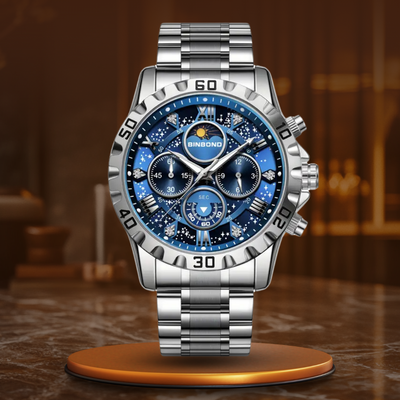 van Baerle® - Luxuriöse Chronographen-Uhr mit Metallarmband
