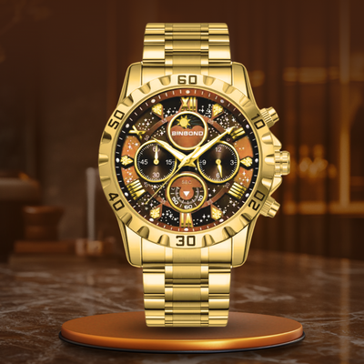 van Baerle® - Luxuriöse Chronographen-Uhr mit Metallarmband