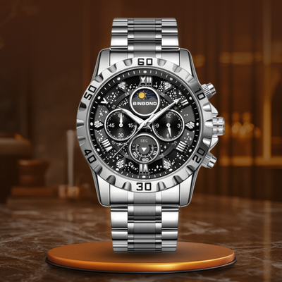van Baerle® - Luxuriöse Chronographen-Uhr mit Metallarmband