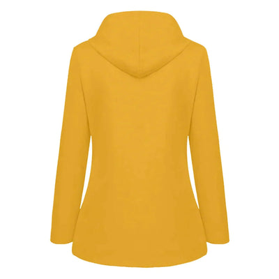 Warme stylische gefütterte Regenjacke mit Kapuze für Damen | Ideal für Herbst/Winter