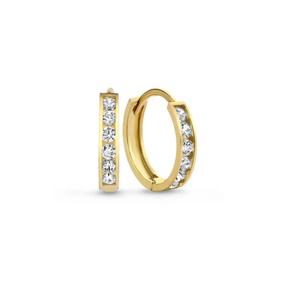 Dara Brillane Stein-Ohrringe Set | Gold