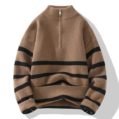 Stylischer Strickpullover Mit Hohem Kragen Und Reissverschluss Für Damen | Ideal für den Winter