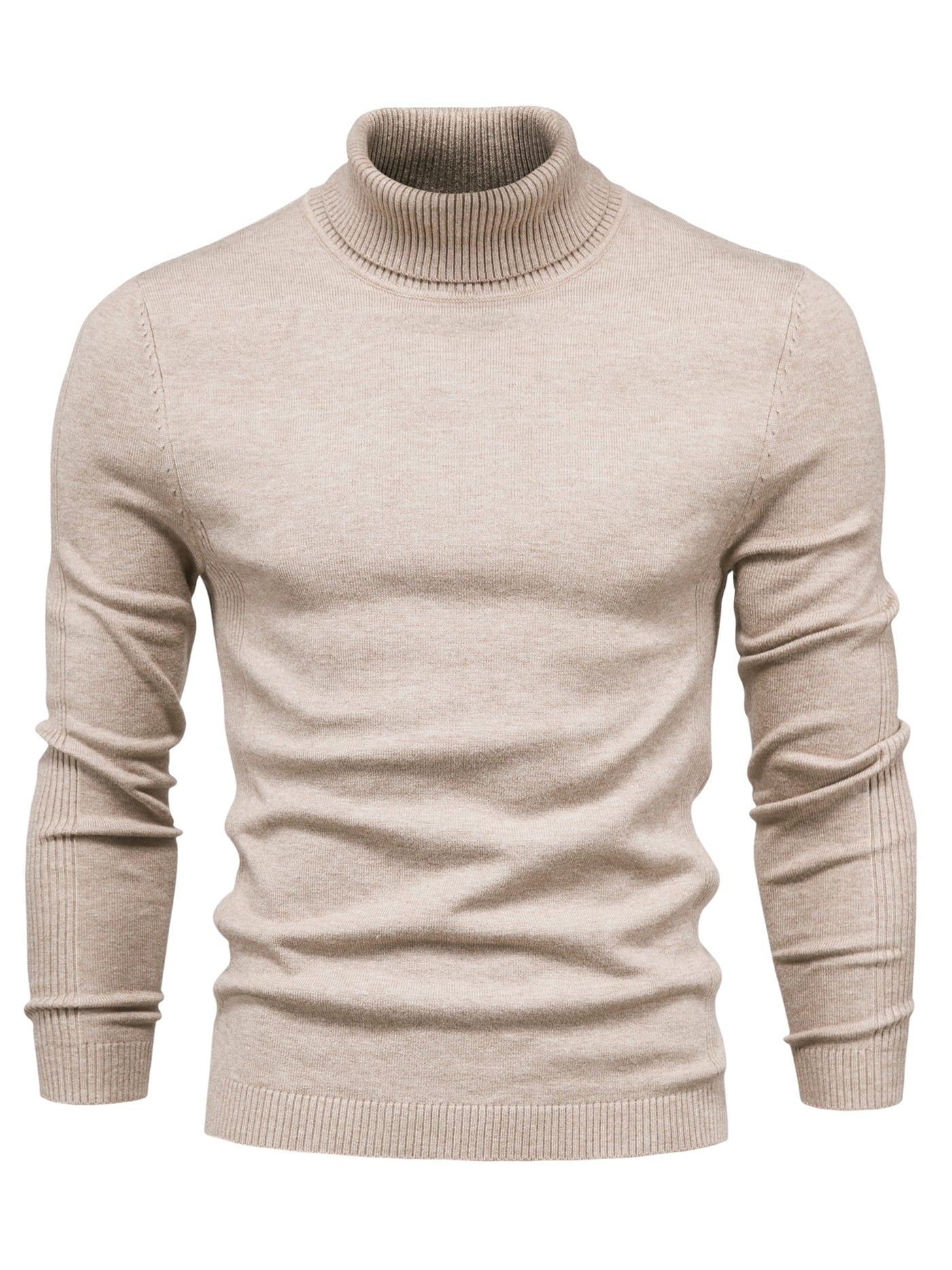 Eleganter Herren Rollkragenpullover aus Merinowolle