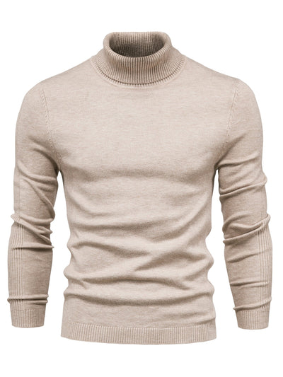 Eleganter Herren Rollkragenpullover aus Merinowolle