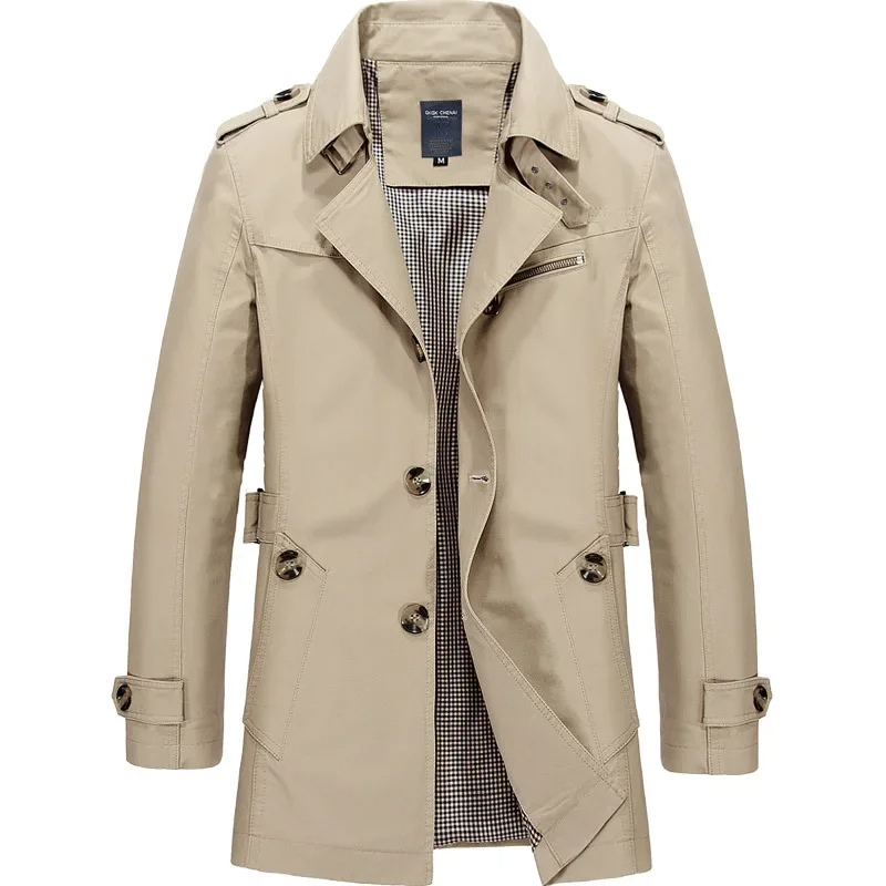 Herren Wollmantel in Premium-Qualität - Eleganter Doppelreiher Wintermantel